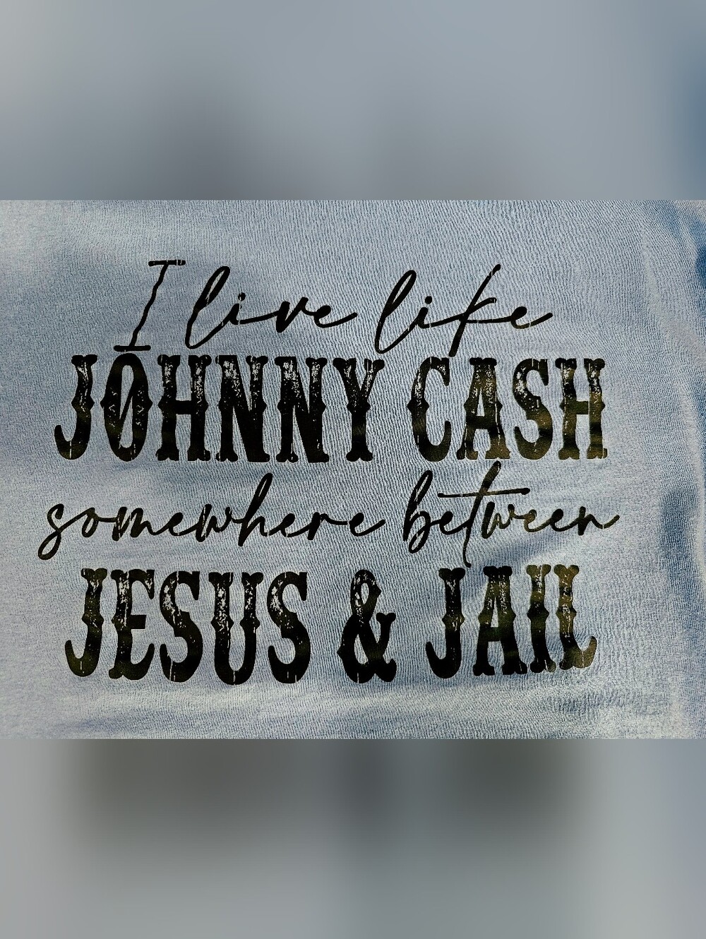 Graphic Tee "Johnny Cash" Black Lettering